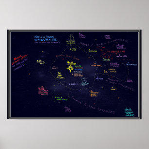 Map of Alibi Jones' Universe Poster