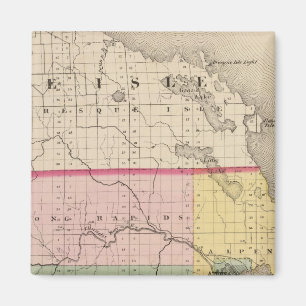 Map of Alpena County, Michigan Magnet