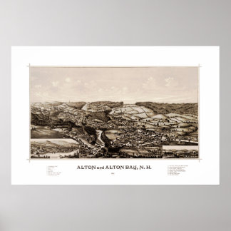 Map of Alton New Hampshire in 1888 Poster