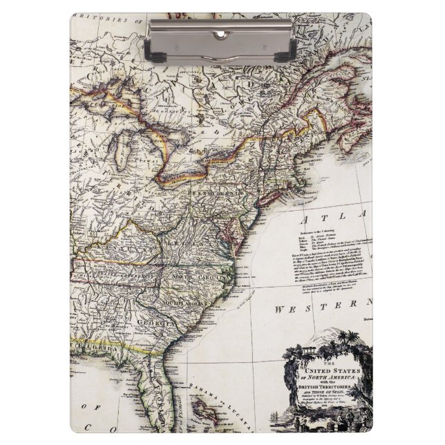 MAP OF AMERICA, 1809 CLIPBOARD (Front)