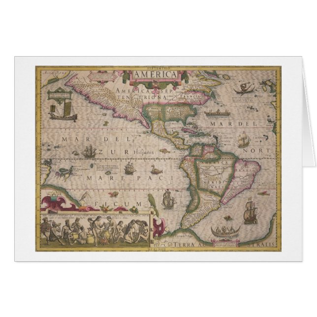Map of America, from the Mercator 'Atlas', pub. by (Front Horizontal)