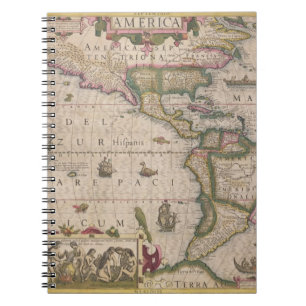 Map of America, from the Mercator 'Atlas', pub. by Spiral Notebook