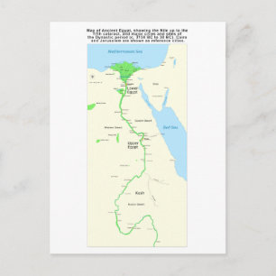 Map of Ancient Egypt Dynastic Period Postcard