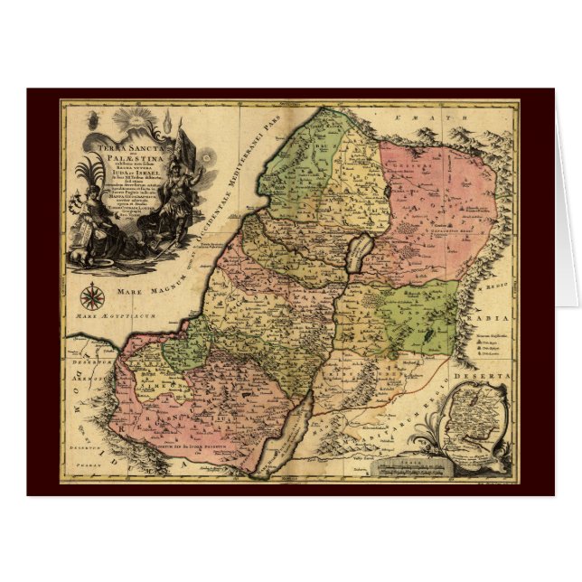 Map Of Ancient Israel With The 12 Tribes (Front Horizontal)