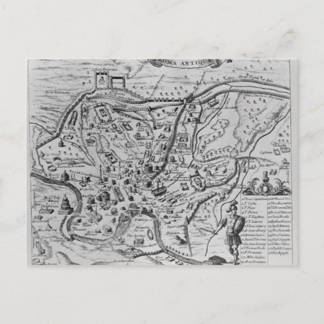 Map of Ancient Rome Postcard (Front)