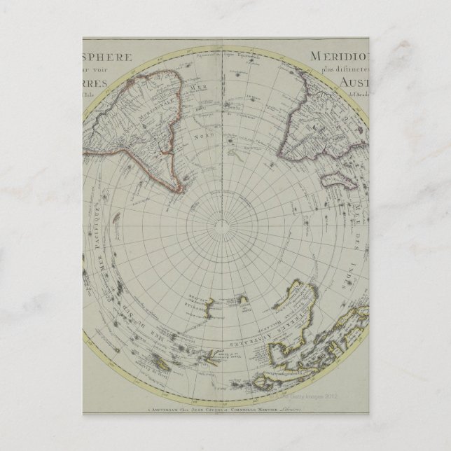 Map of Antarctica 2 Postcard (Front)