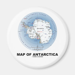 Map Of Antarctica (Geography) Magnet