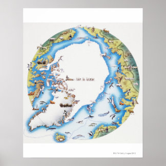 Map of Arctic Poster