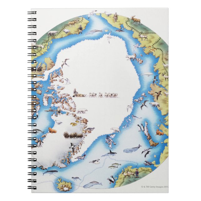 Map of Arctic Spiral Notebook (Front)