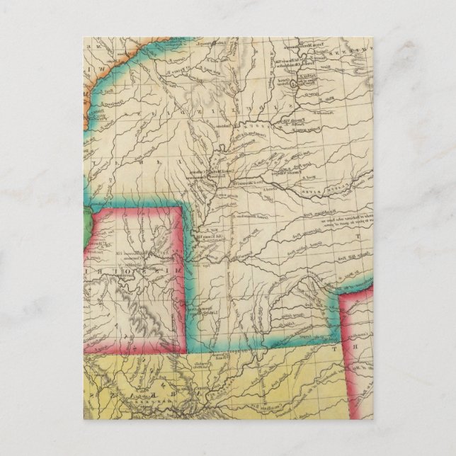 Map Of Arkansas Territory Postcard (Front)