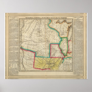 Map Of Arkansas Territory Poster