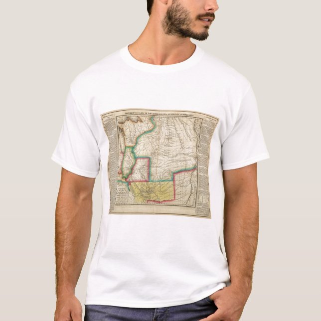 Map Of Arkansas Territory T-Shirt (Front)