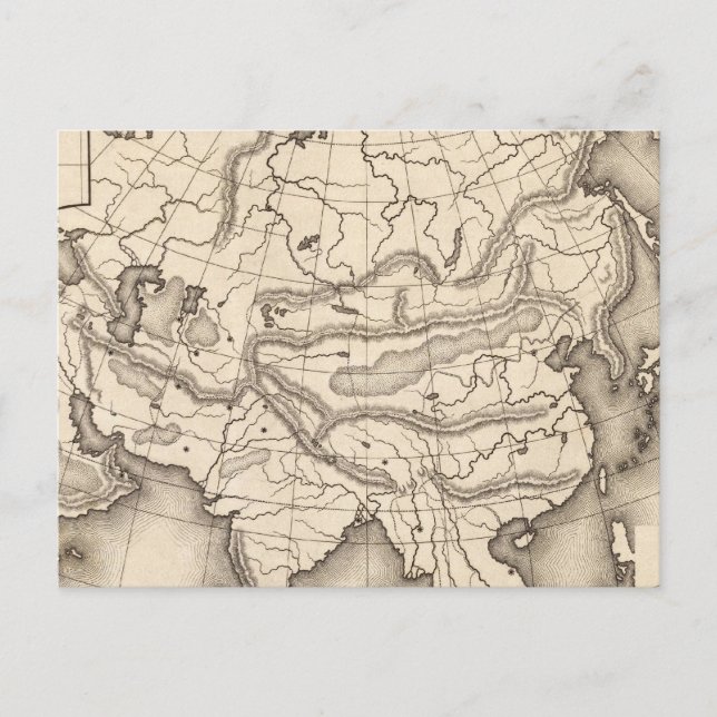 Map of Asia 2 Postcard (Front)