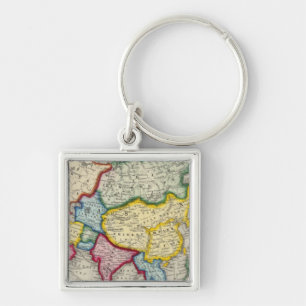 Map Of Asia Key Ring
