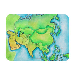 Map of Asia Magnet