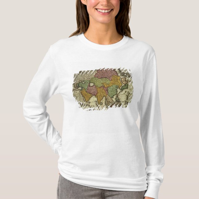 Map of Asia, Nuremberg, c.1730 T-Shirt (Front)