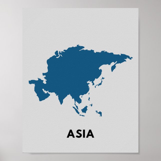 Map of Asia Poster (Front)