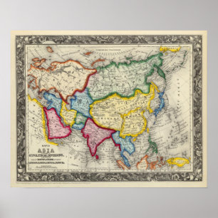 Map Of Asia Poster