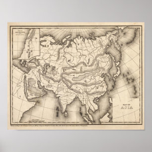 Map of Asia Poster