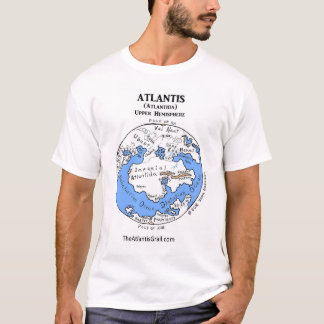 Map of Atlantis - Both Hemispheres - T-Shirt