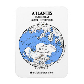 Map of Atlantis - Lower Hemisphere - Magnet 2