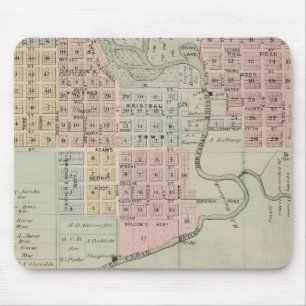 Map of Austin, Mower County, Minnesota Mouse Pad