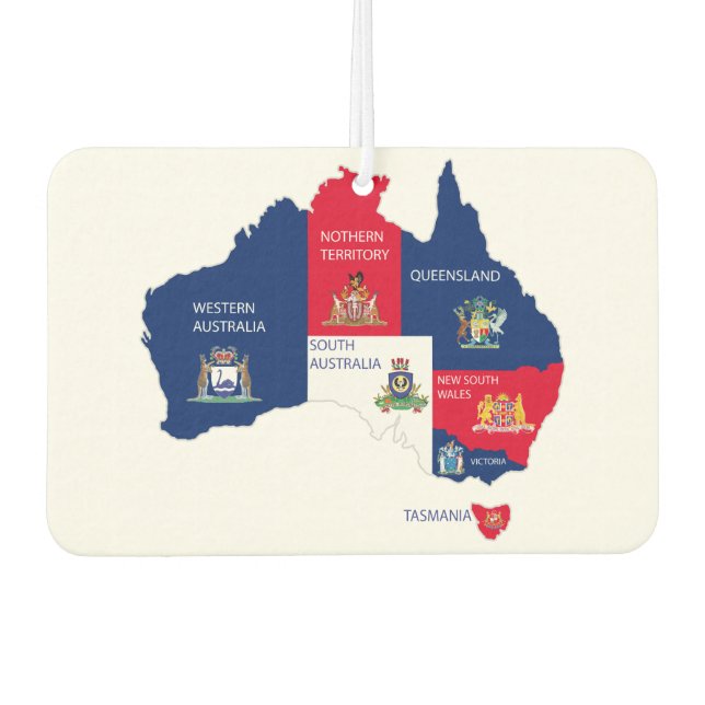 Map of Australia Car Air Freshener (Front)