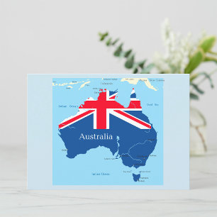 Map of Australia Invitations