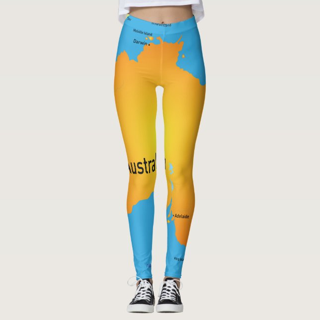 Map Of Australia Leggings (Front)