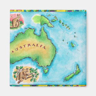 Map of Australia Magnet