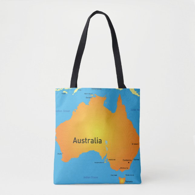 Map Of Australia Tote Bag (Front)