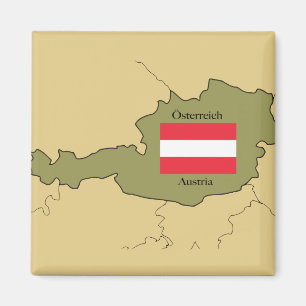 Map of Austria Magnet