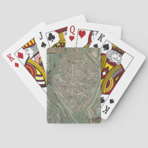 Map of Avignon, from 'Civitates Orbis Terrarum' by Playing Cards
