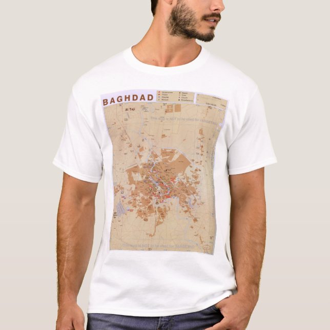 Map of Baghdad, Iraq (2003) T-Shirt (Front)