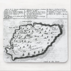 Map of Barbados Mouse Pad
