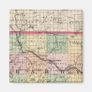 Map of Barry County, Michigan Magnet