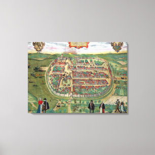 Map of Barth, from 'Civitates Orbis Terrarum' by G Canvas Print
