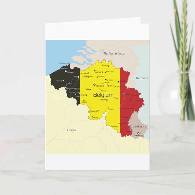 Map Of Belgium Greeting Cards (Creator Uploaded)