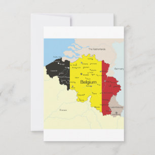 Map Of Belgium Invitations