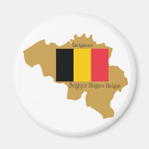 Map of Belgium Magnet