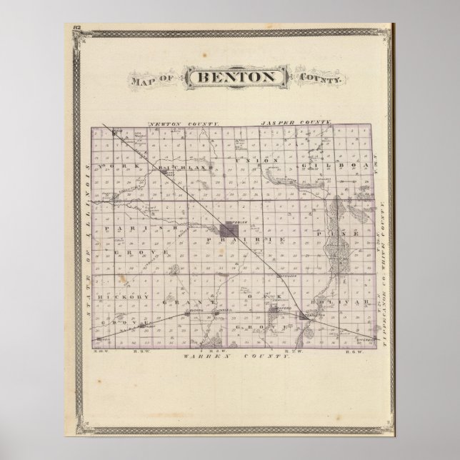 Map of Benton County Poster (Front)