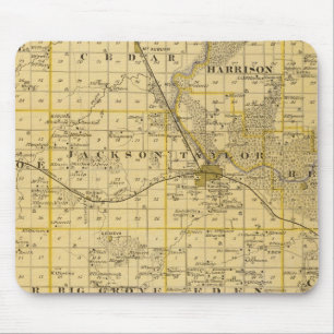 Map of Benton County, State of Iowa Mouse Pad