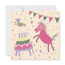 map of birthday horse with pie