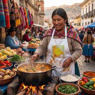Map of Bolivia with Cities and Borders Standard Apron
