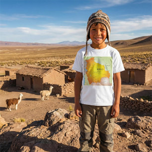Map of Bolivia with Cities and Borders T-Shirt