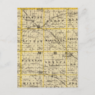 Map of Boone and McHenry counties Postcard