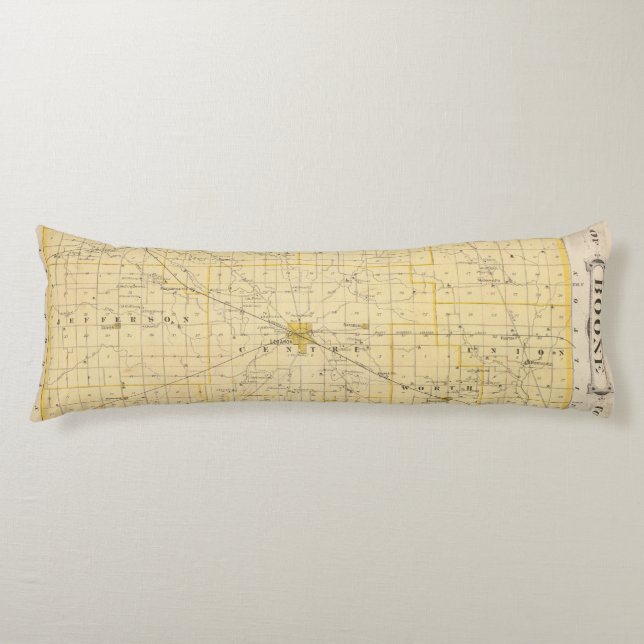 Map of Boone County Body Cushion (Front)