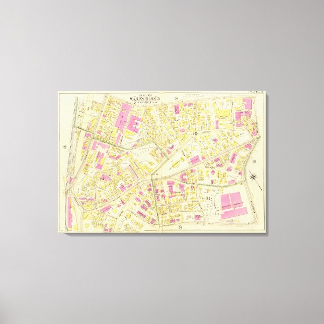 Map of Boston 16 Canvas Print (Front)