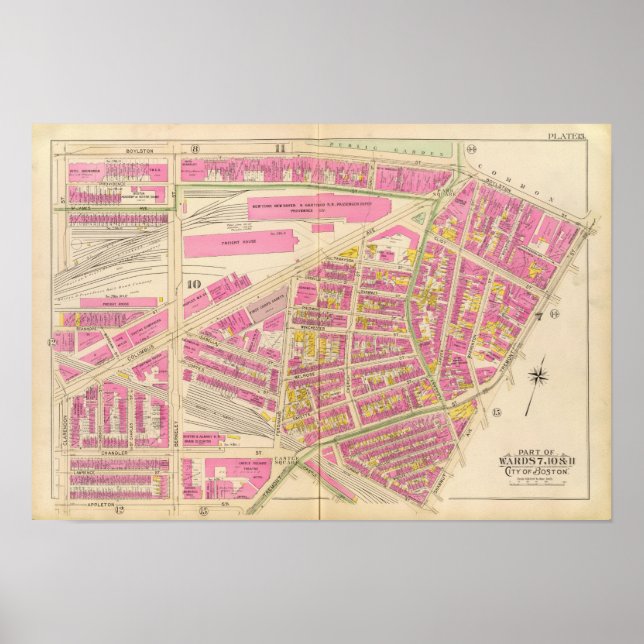 Map of Boston 19 Poster (Front)