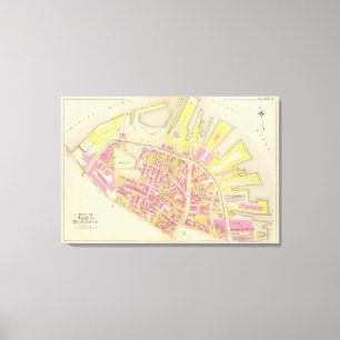 Map of Boston 4 Canvas Print